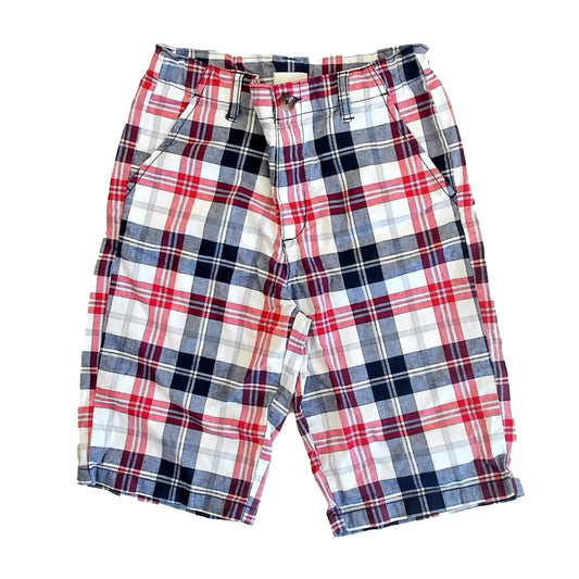 Crazy 8 Boys Navy | Red Plaid Shorts Size: 12 Years Navy | Red Plaid