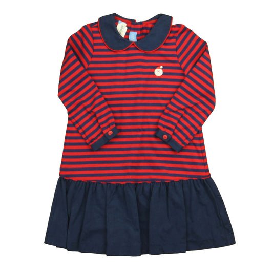 Anavini Girls Navy | Red Santa Dress Size: 4T