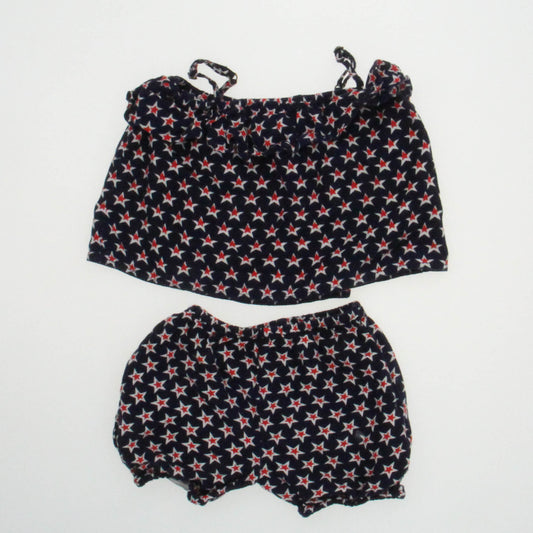 Peek Girls Navy | Red Stars Apparel Sets Size: 12-18 Months Navy | Red Stars