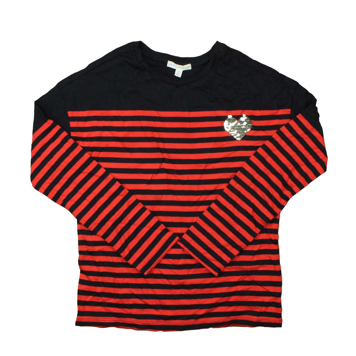 Rockets Of Awesome Girls Navy | Red | Stripes Long Sleeve T-Shirt Size: 10-12 Years