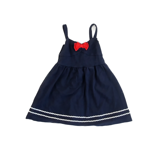 Janie and Jack Girls Navy | Red | White Dress Size: 6 Years Navy | Red | White