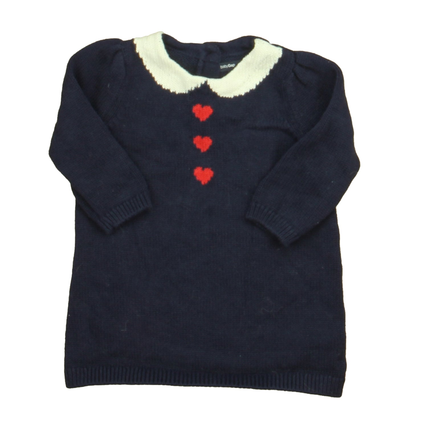 Gap Girls Navy | Red | White Sweater Dress Size: 6-12 Months Navy | Red | White