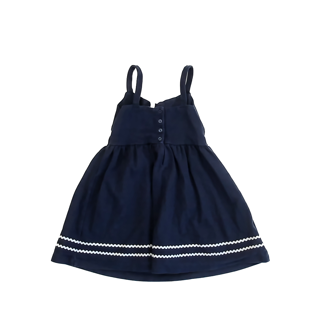 Janie and Jack Girls Navy | Red | White Dress Size: 6 Years Navy | Red | White