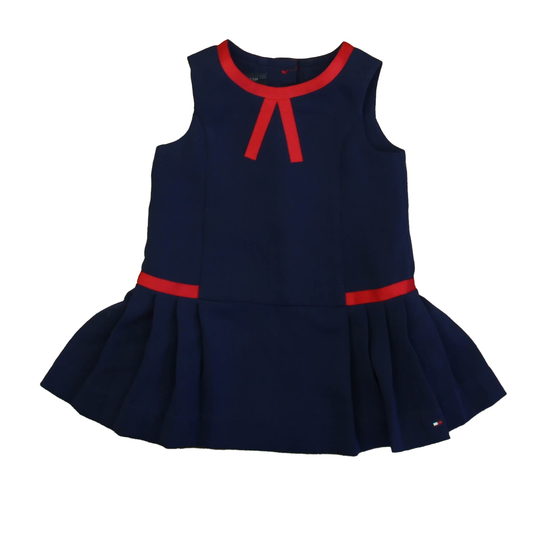 Tommy Hilfiger Girls Navy | Red Dress Size: 12 Months Navy | Red