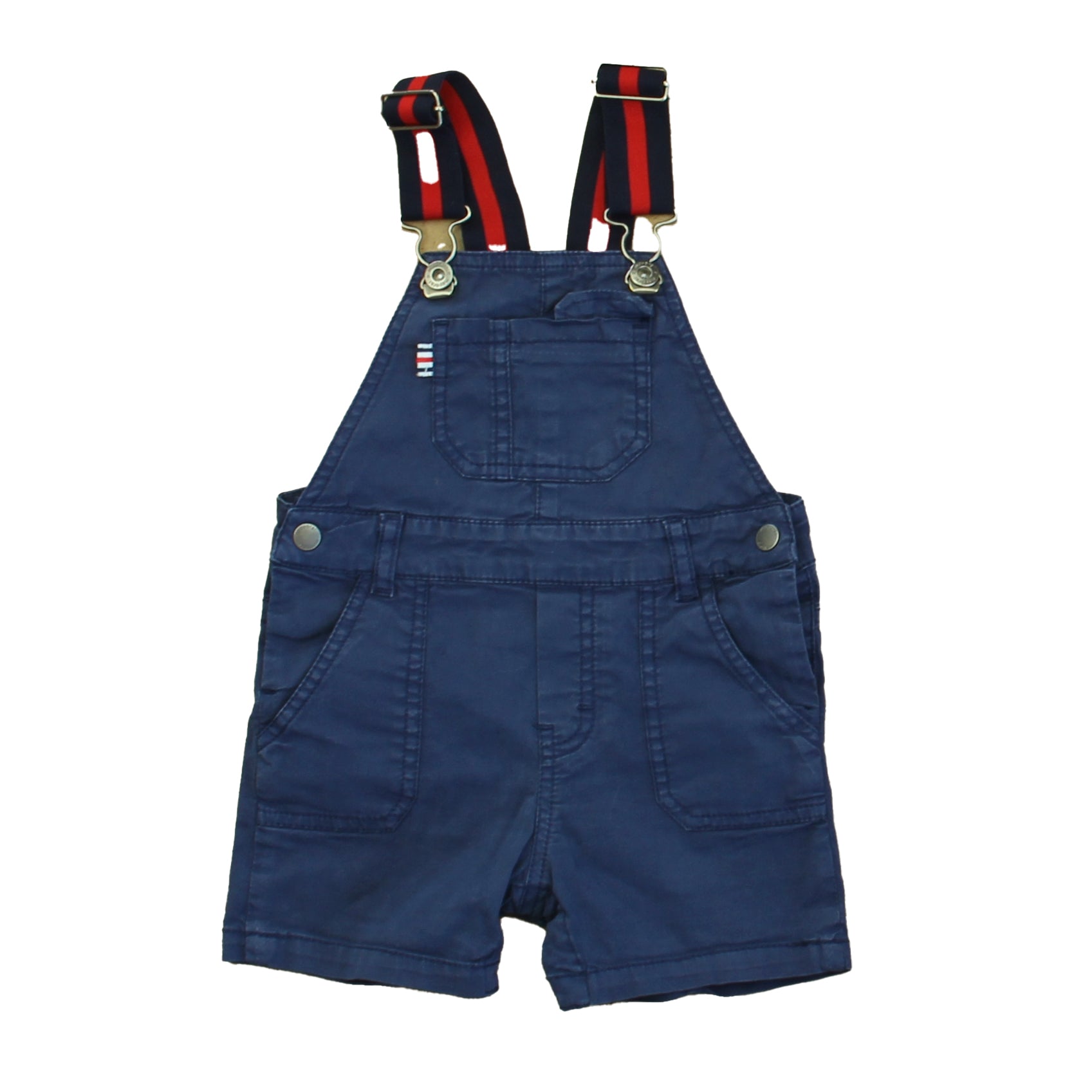 Mayoral Boys Navy | Red Overall Shorts Size: 12 Months Navy | Red