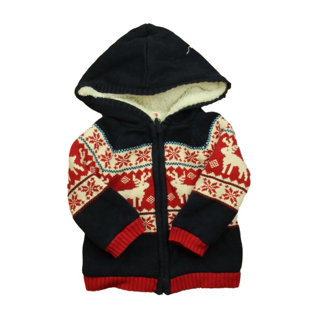 Sam & Jo Boys Navy | Red Cardigan Size: 2T Navy | Red