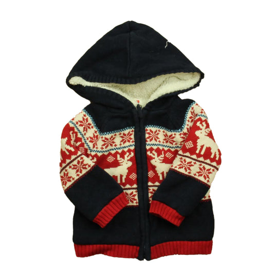 Sam & Jo Boys Navy | Red Cardigan Size: 2T Navy | Red