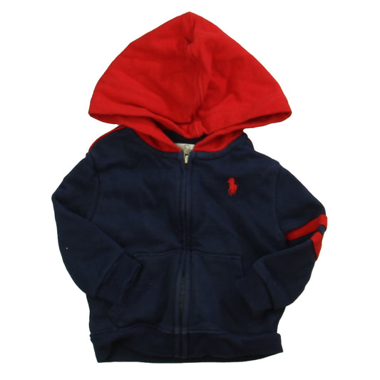 Ralph Lauren Boys Navy | Red Hoodie Size: 9 Months Navy | Red