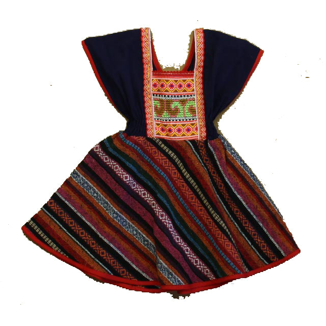 Unknown Brand Girls Navy Red Dress Size: 2T Navy Red