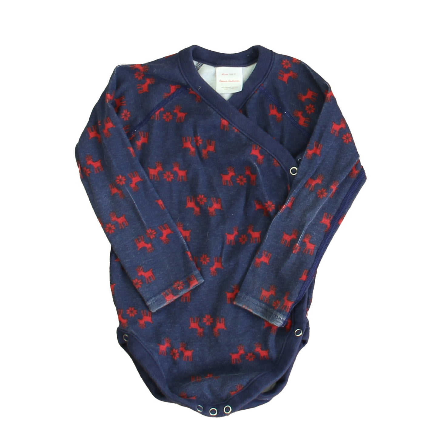 Hanna Andersson Boys Navy | Red Onesie Size: 3T