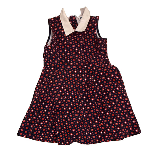 Janie and Jack Girls Navy | Red Dress Size: 4T Navy | Red
