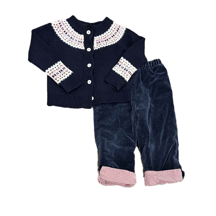 Kule Boys Navy | Red Apparel Sets Size: 18 Months Navy | Red