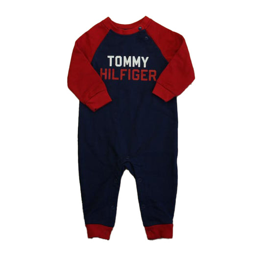 Tommy Hilfiger Boys Navy | Red Long Sleeve Outfit Size: 12 Months Navy | Red