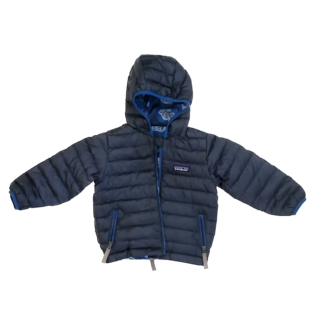 Patagonia Boys Navy Reversible Winter Coat Size: 3T* Navy Reversible