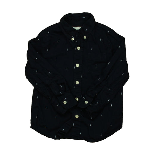 Rockets Of Awesome Boys Navy Rockets Button Down Long Sleeve Size: 4-5T