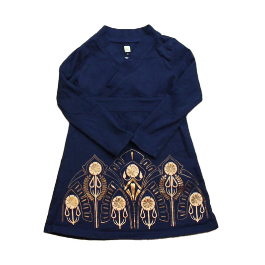 Tea Girls Navy | Rose Gold Dress Size: 2T Navy | Rose Gold