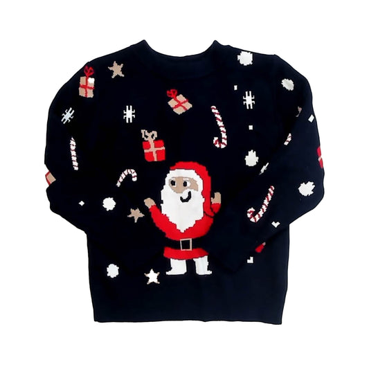 Unknown Brand Girls Navy Santa Sweater Size: 5T Navy Santa