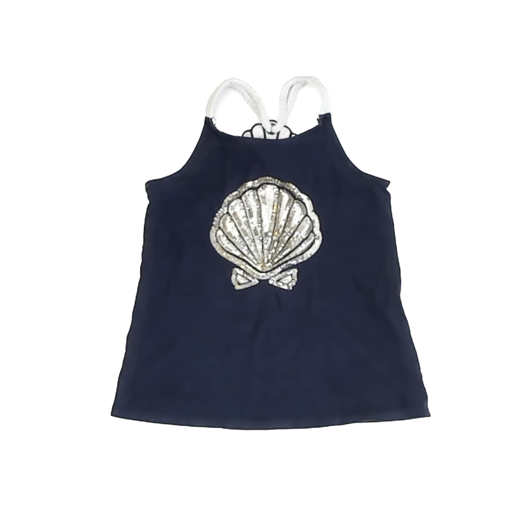 Rachel Zoe Girls Navy | Seashell Tank Top Size: M (7/8) Navy | Seashell