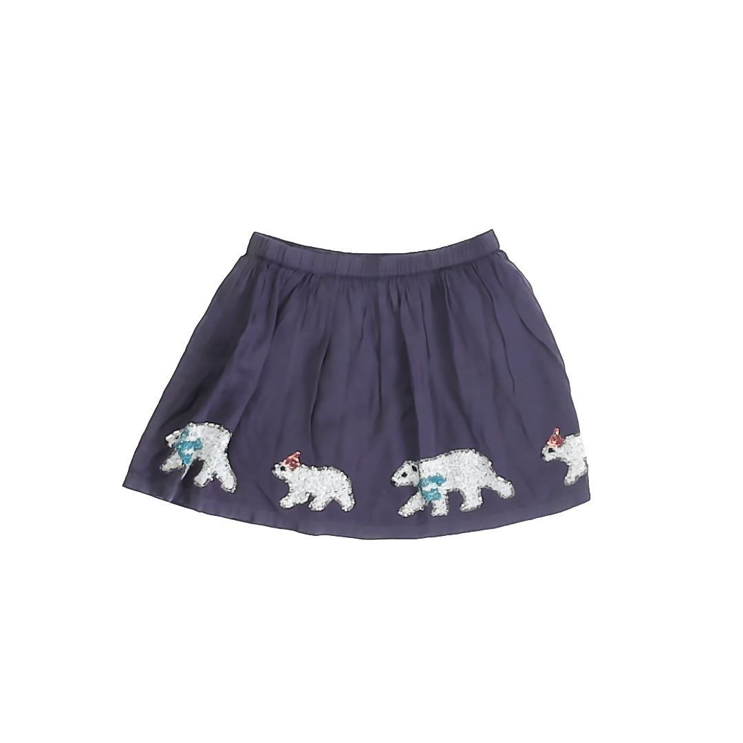 Boden Girls Navy Sequin Polar Bear Skirt Size: 7-8 Years Navy Sequin Polar Bear