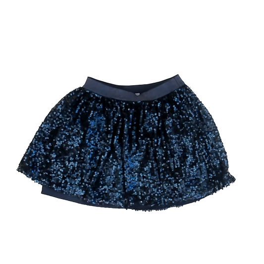 Cat & Jack Girls Navy Sequin Skirt Size: 7-8 Years Navy Sequin