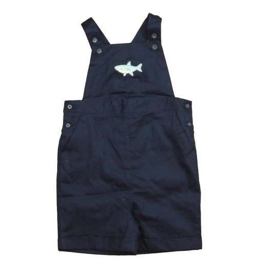 Janie and Jack Boys Navy Shark Romper Size: 6-12 Months Navy Shark