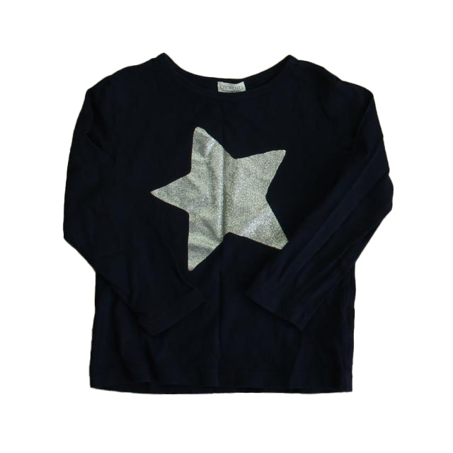 Pre-owned - Good: Crewcuts Girls Navy | Silver Star Long Sleeve T-Shirt size: 3T