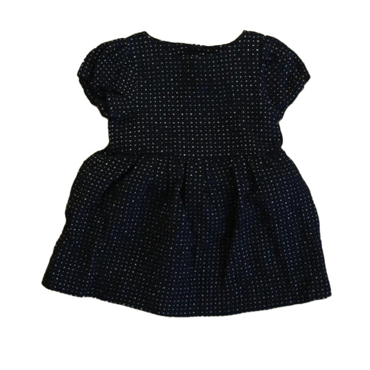 Jacadi Girls Navy | Silver Dress Size: 6 Months