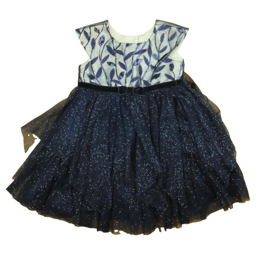 Jona Michelle Girls Navy | Silver Special Occasion Dress Size: 2T Navy | Silver