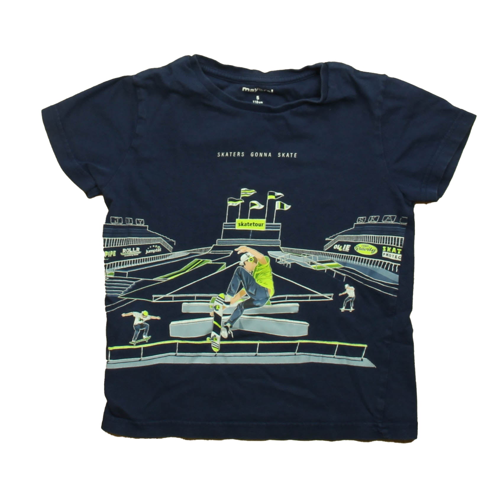 Mayoral Boys Navy Skatebaord T-Shirt Size: 3T Navy Skatebaord