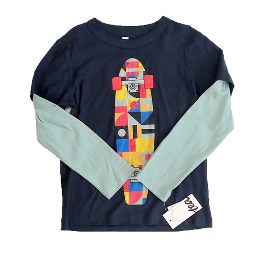 Tea Collection Boys Navy Skateboard Long Sleeve T-Shirt Size: 5T Navy Skateboard