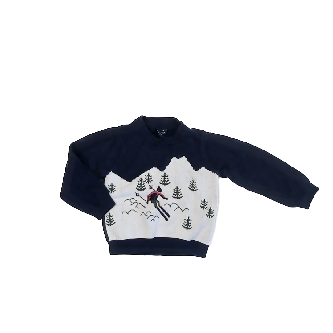 Janie and Jack Boys Navy | Ski Sweater Size: 2T Navy | Ski