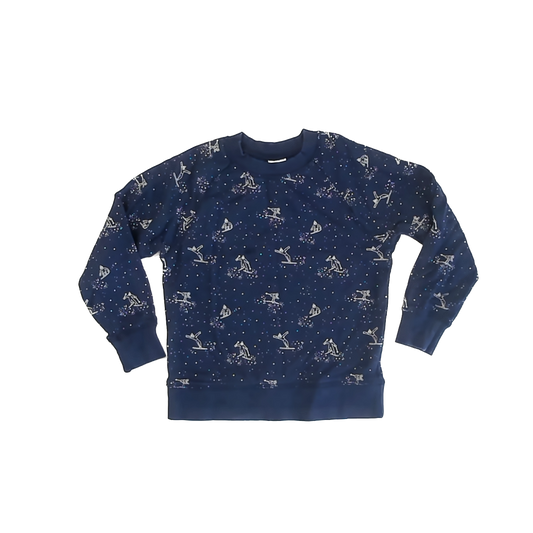 Hanna Andersson Boys Navy Skier Sweatshirt Size: 5T Navy Skier
