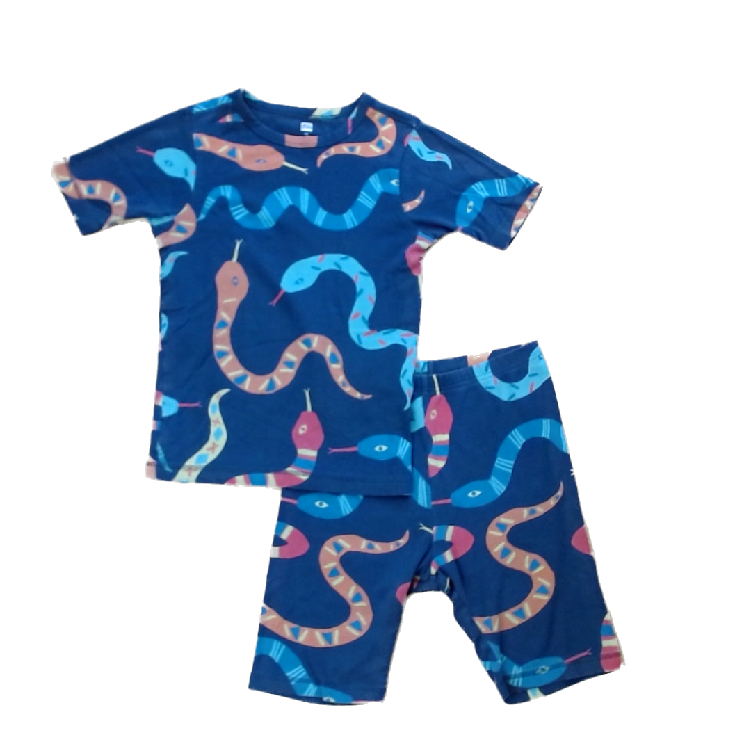 Tea Collection Boys Navy | Snakes 2-piece Pajamas Size: 14 Years Navy | Snakes
