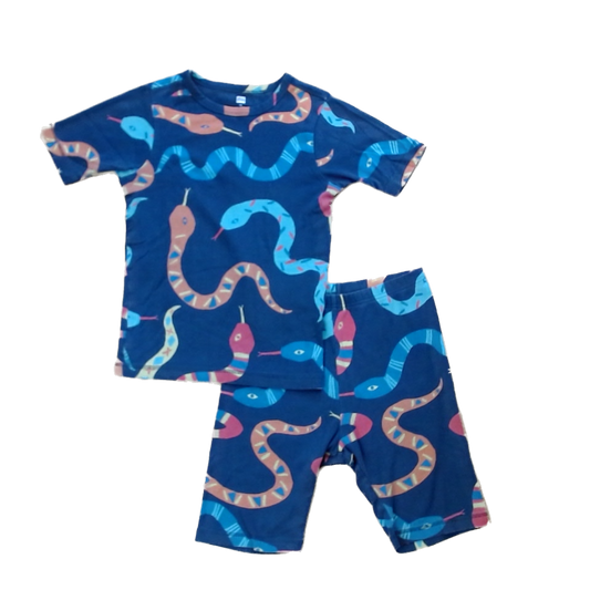 Tea Collection Boys Navy | Snakes 2-piece Pajamas Size: 14 Years Navy | Snakes
