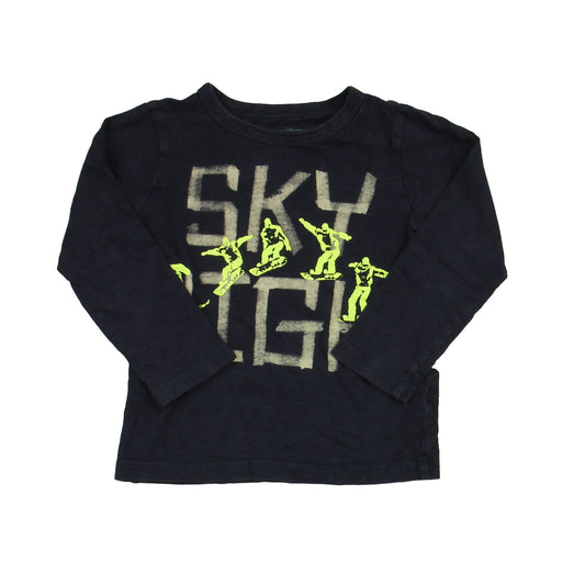 Crewcuts Boys Navy Snowboarder Long Sleeve T-Shirt Size: 3T