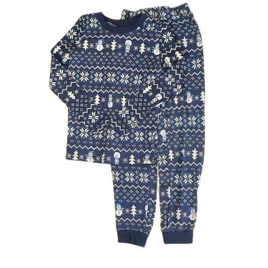 Jammie for your Families Boys Navy Snowflakes 2-piece Pajamas Size: 8 Years Navy Snowflakes