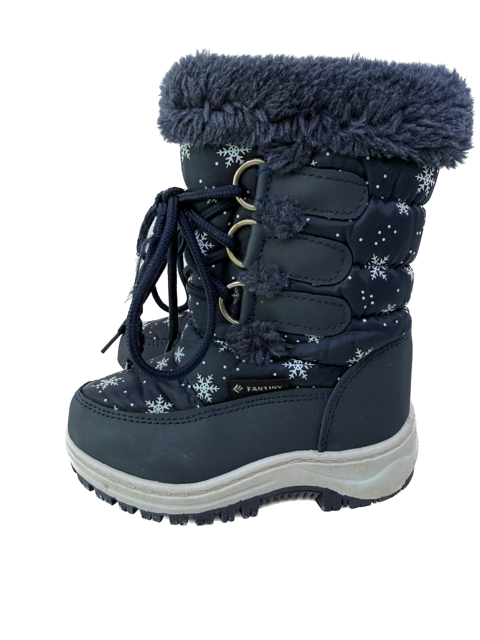 Fantiny Girls Navy Snowflakes Boots Size: (EU 23) Little kid 7 Navy Snowflakes