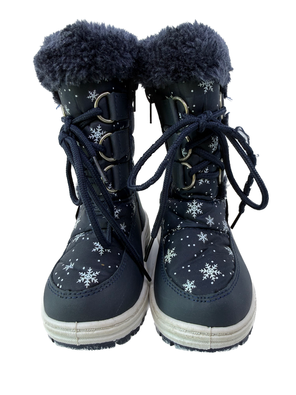 Fantiny Girls Navy Snowflakes Boots Size: (EU 23) Little kid 7 Navy Snowflakes