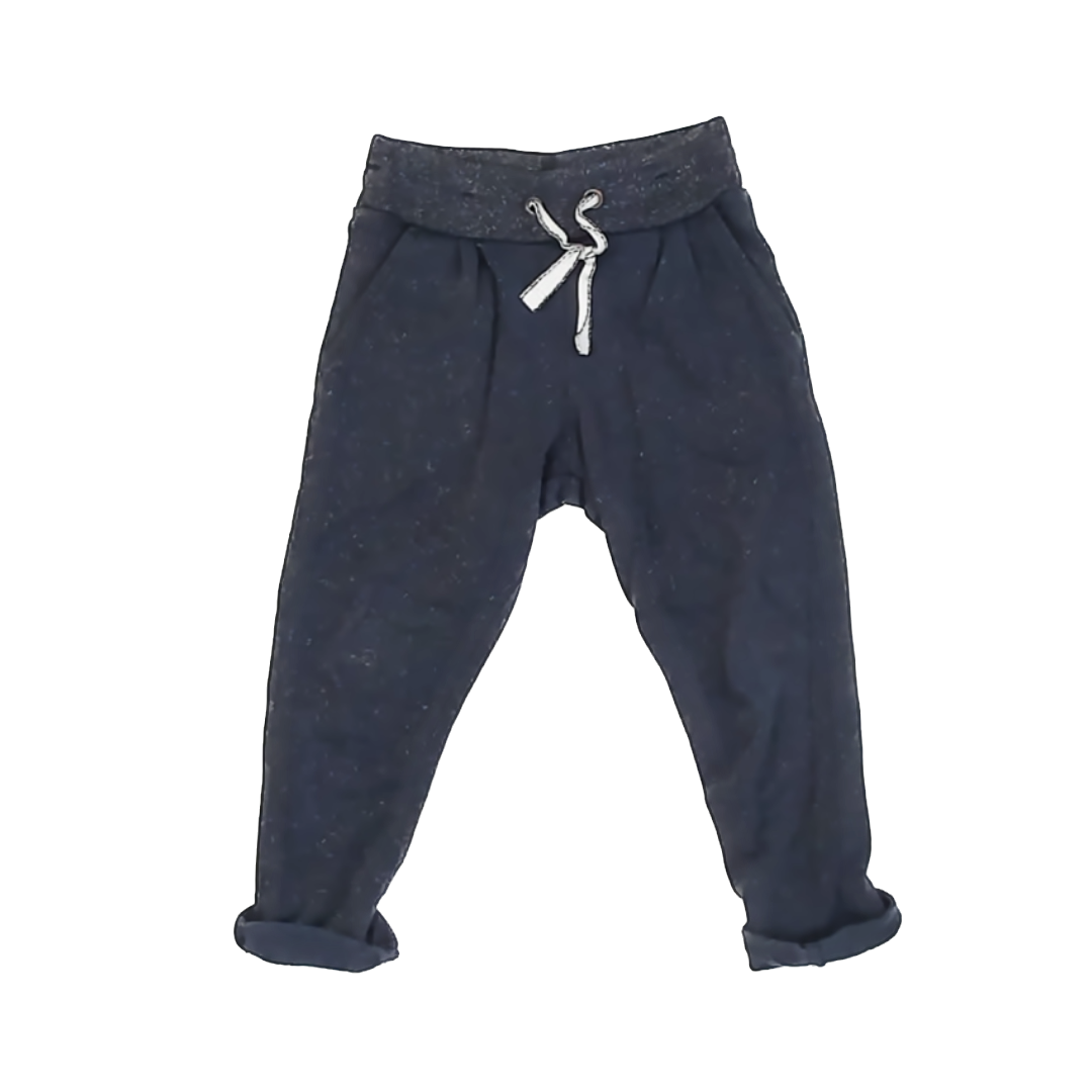 A076 Girls Navy Sparkle Casual Pants Size: 4T Navy Sparkle