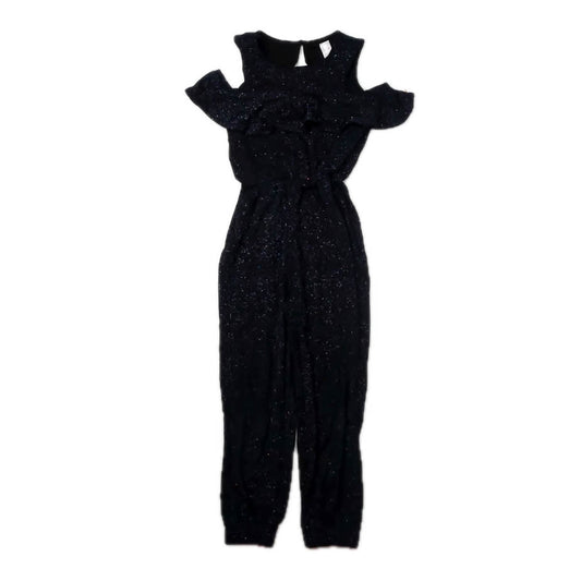 Justice Girls Navy Sparkle Romper Size: 6 Years Navy Sparkle