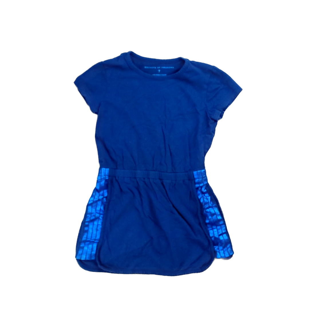 Rockets Of Awesome Girls Navy | Sparkly Blue Lined Sides Dress Size: 5T - 10 Years Navy | Sparkly Blue Lined Sides