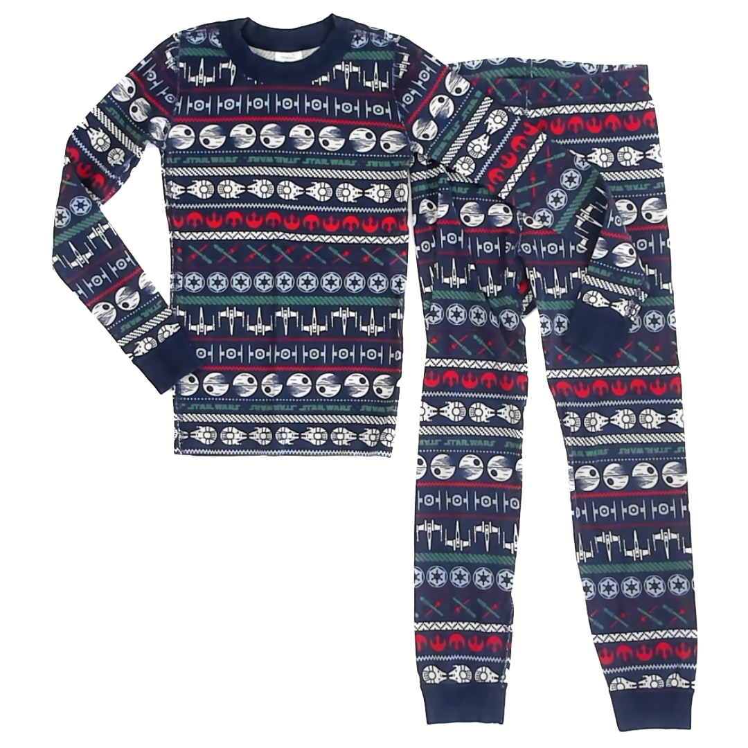 Hanna Andersson Boys Navy Star Wars 2-piece Pajamas Size: 6-7 Years Navy Star Wars
