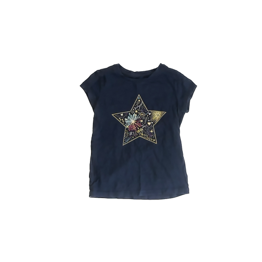 Gap Girls Navy Star T-Shirt Size: 6-7 years Navy Star