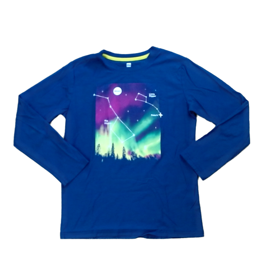 Tea Collection Boys Navy | Stars Long Sleeve Shirt Size: 14 Years Navy | Stars