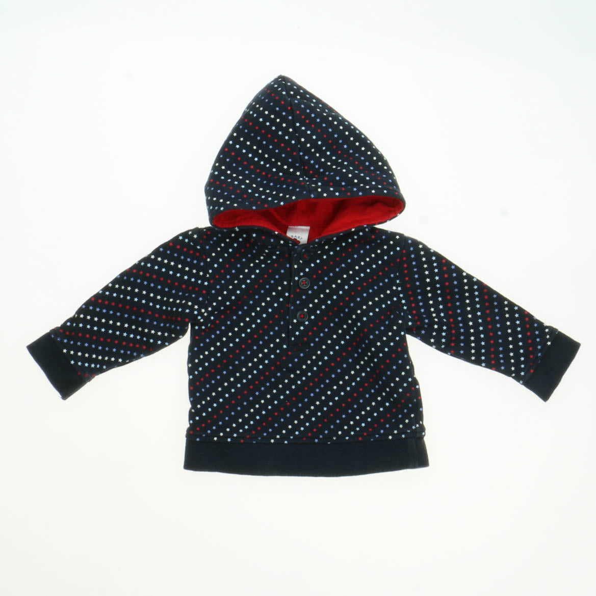 Baby Club Unisex Navy Stars Hoodie Size: 3-6 Months Navy Stars