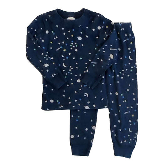 Hanna Andersson Boys Navy Stars 2-piece Pajamas Size: 3T Navy Stars