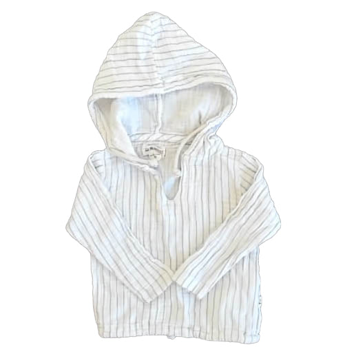 Me + Henry Boys Navy Strip Long Sleeve Shirt Size: 3-6 Months Navy Strip