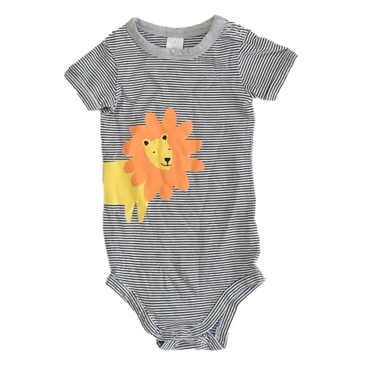 Nordstrom Boys Navy Stripe Lion Onesie Size: 3 Months Navy Stripe Lion
