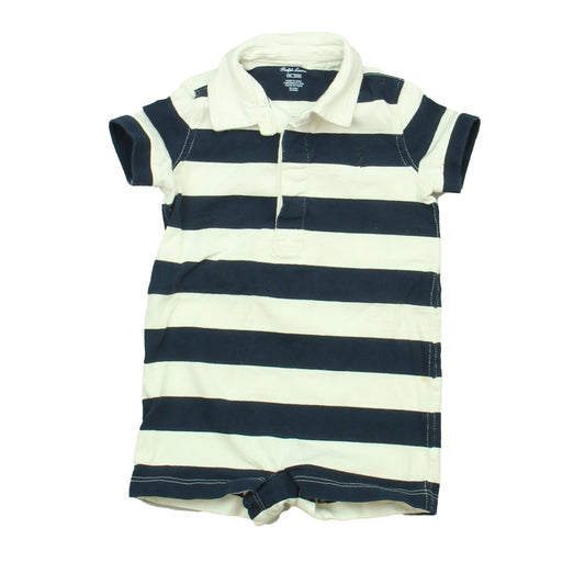 Ralph Lauren Boys Navy Stripe Romper Size: 9 Months Navy Stripe