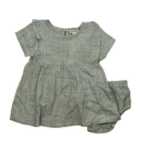 Splendid Girls Navy Stripe Dress Size: 6-12 Months Navy Stripe